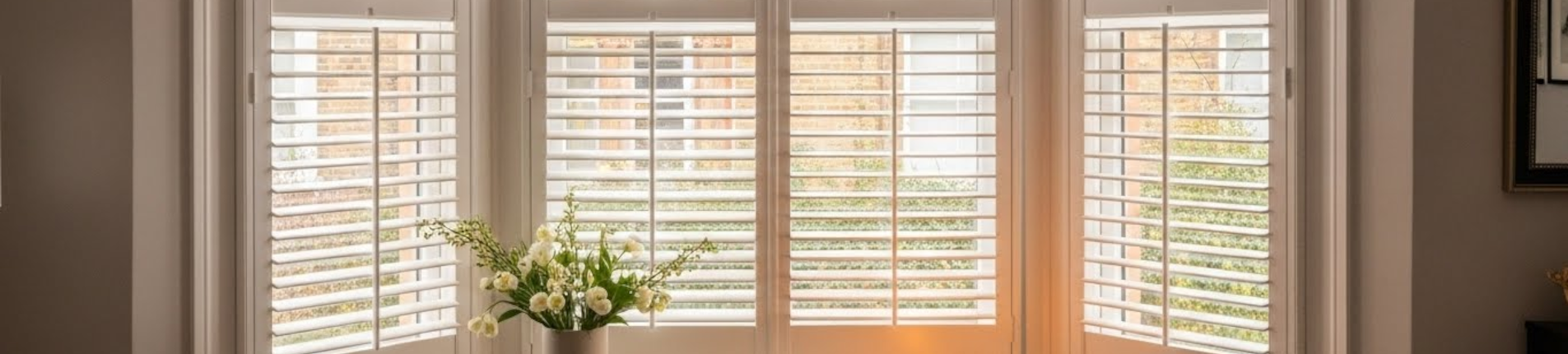bay window plantation shutters London